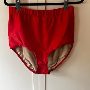 Sea By Monif C Plus Size Red High‎ Waist Bikini Bottom Size 16